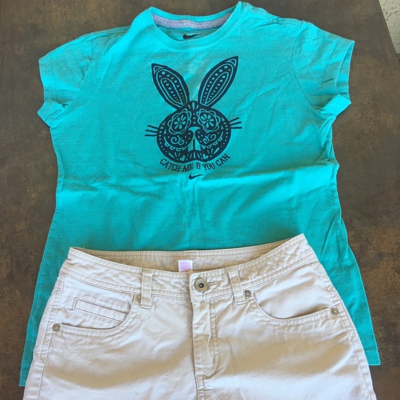 Justice. Nike Other - Girls XL Nike T-Shirt. Justice SZ12 Khaki Shorts